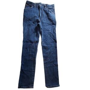 Miller's Blue Denim Knee Patch Pull On Breeches Western Riding Pant 32 M 2641